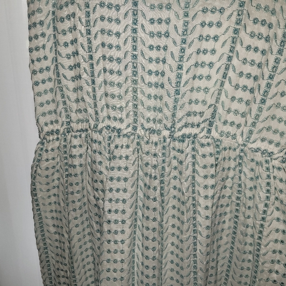 Jessica Simpson Maxi Sundress Eyelet Lace Ruffled Strap sz SMALL boho - Picture 3 of 6